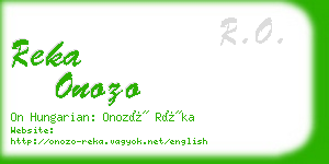 reka onozo business card